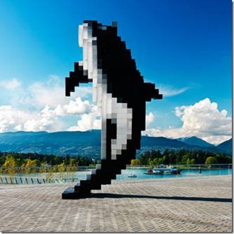 Douglas Coupland pixel sculpture